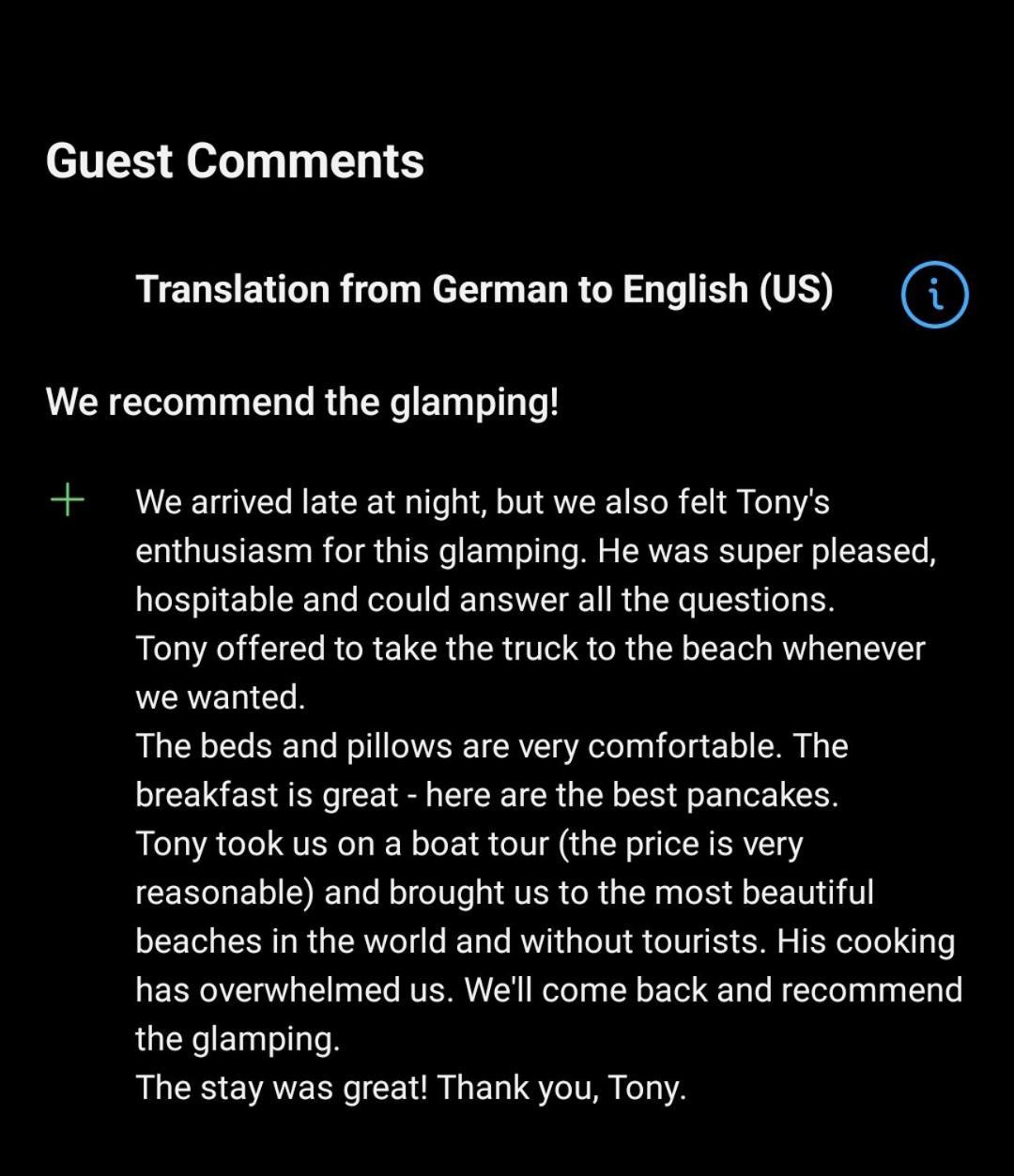 Tony'S Country Glamping With Chalet With Private Wash Room Accommodation 爱妮岛 外观 照片